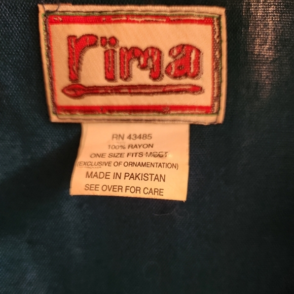 rima Gold Stitched Open Front Plus Size Blazer - Picture 4 of 4